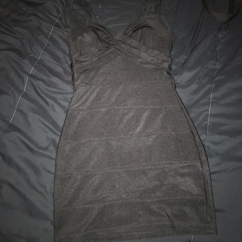 Mini black party dress